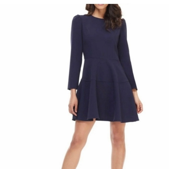 Gal Meets Glam Dresses & Skirts - Gal Meets Glam Celeste Fit and Flare Dress - Navy